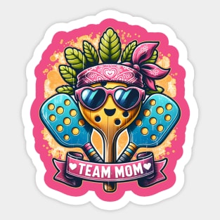 Team Mom, vintage retro cute pickleball Sticker